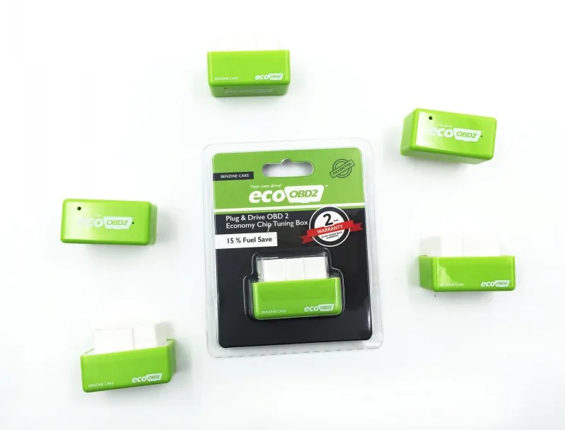 Green Eco OBD2 Economy Chip Tuning Box OBD Car Fuel Saver Eco OBD2 for Benzine Cars
