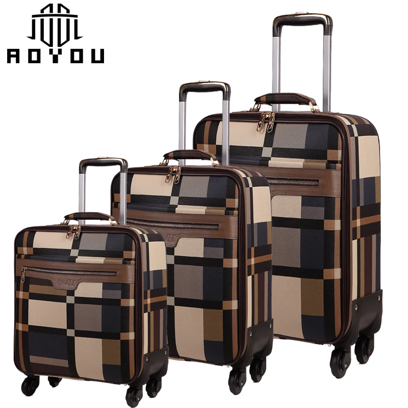 2019 hot-sale 3pcs 16/20/ 24 inch women travel suitcase luggage bag sets cart luggage