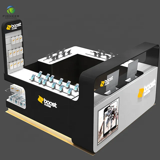 Pioneer Mobile Cell Phone Shop Repair Display Counter Design