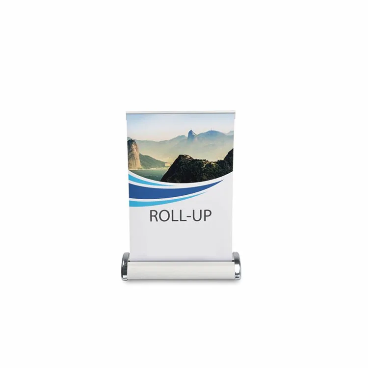 Modern High Quality Custom Desktop Retractable Mini Roll Up Banner Standee