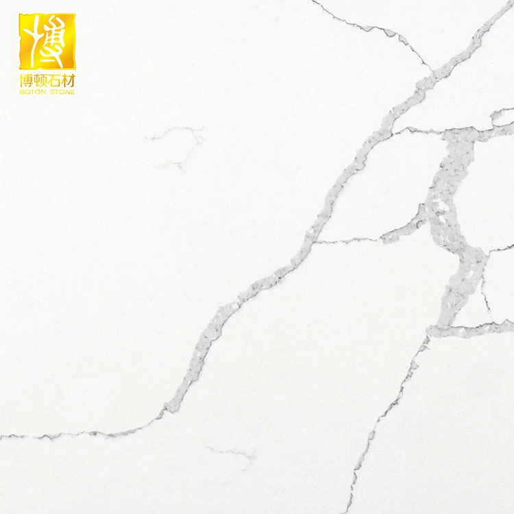 Italian White Calacatta Artificial Quartz Stone kitchen countertop