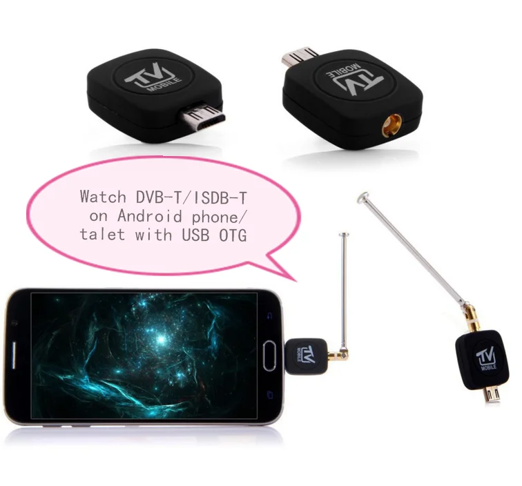 Mini Digital DVB-T Micro USB Mobile HD TV Tuner Stick Receiver for Android