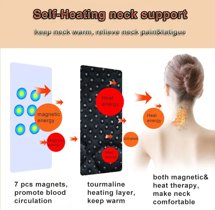
Tourmaline Magnetic Therapy Massager Heating Neck Belt Health Care Neck Brace Wrap Protect Band Neck Support 