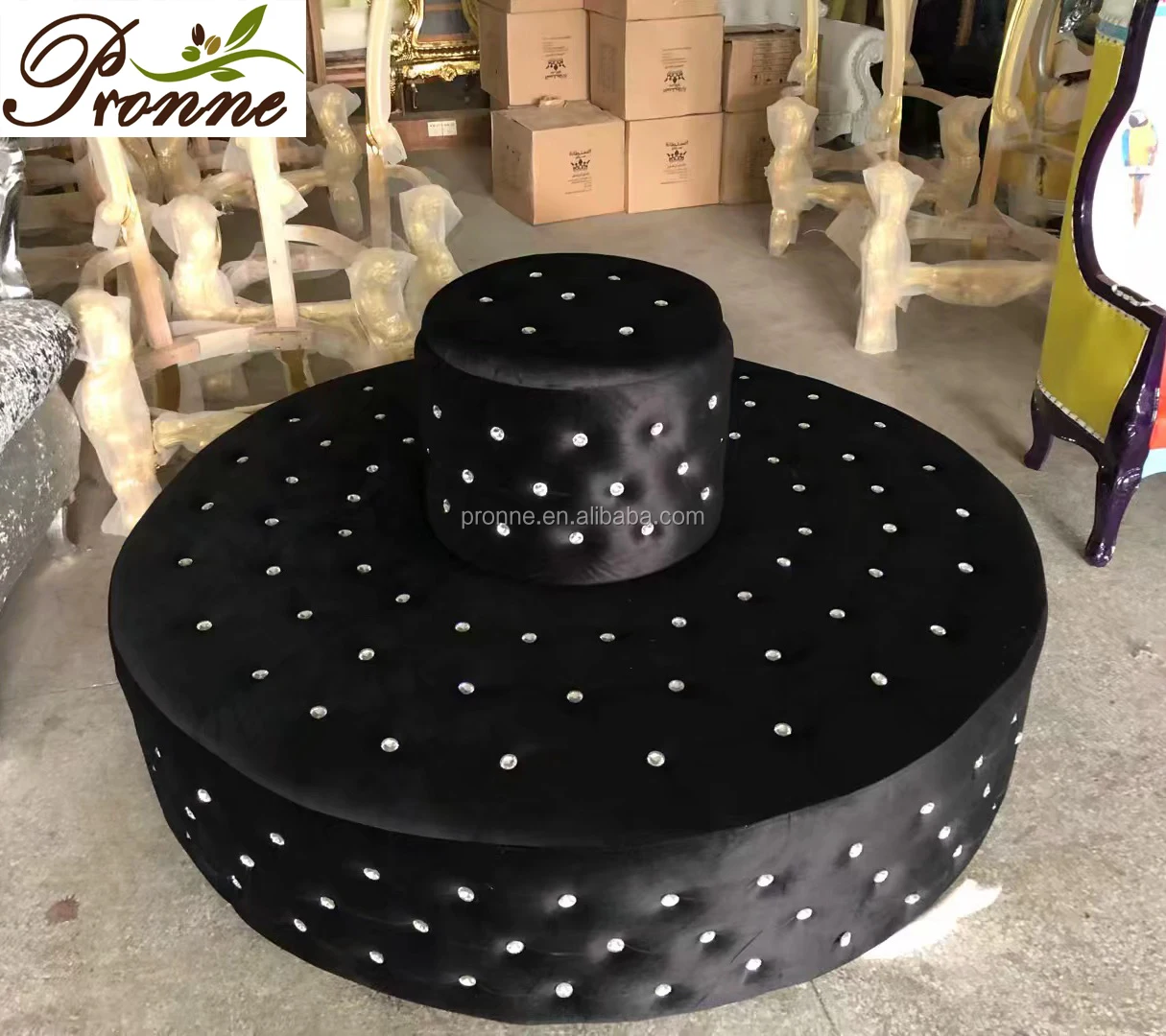 2018 black velvet nail salon sofa elegant waiting sofa waiting area bench