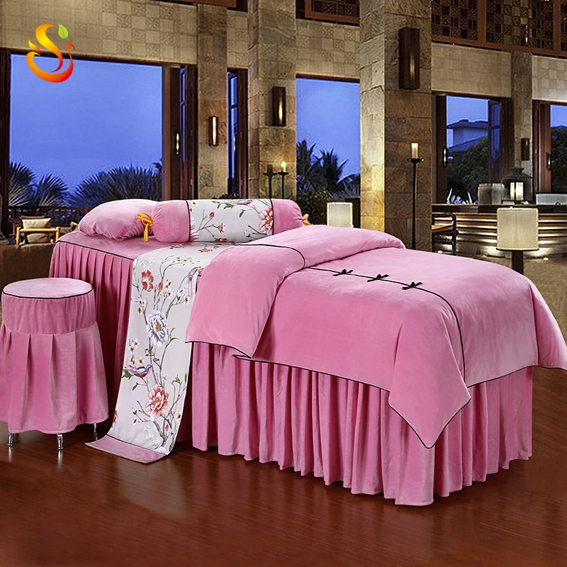 
European high-end beauty bed cover four sets custom simple bedcover 
