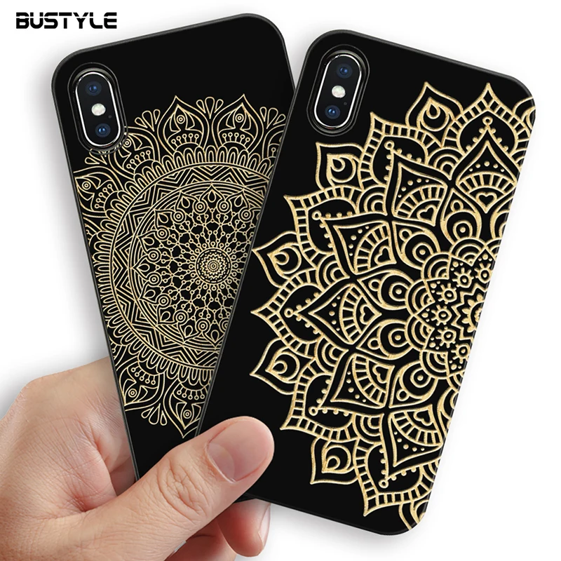 Black bamboo wood phone case  for iphone XS mobile case covers for iphone6s phone case and accessories for iphone 8plus