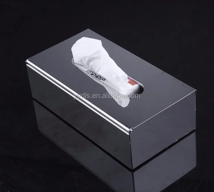 Hotel using stainless steel tissue box Square toilet paper holder Table paper towel dispenser
