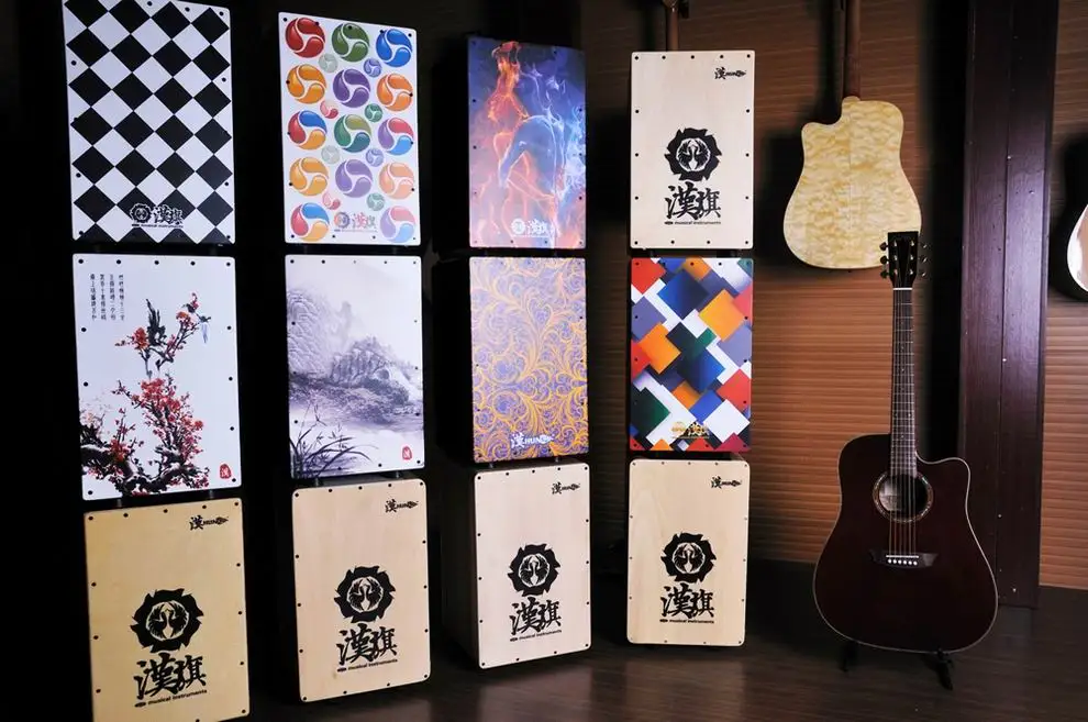 Small Custom Latin Percussion Wood Drum Cajon with adjustable strings