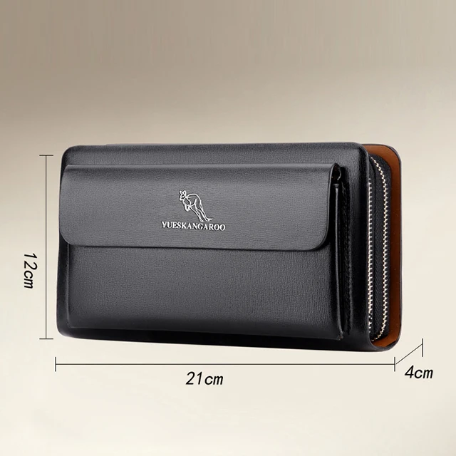 Мужская Ручная сумка, модная Простая мужская сумка, Длинный кошелек на молнии, деловая Повседневная многофункциональная сумка для телефона с отделением для карт