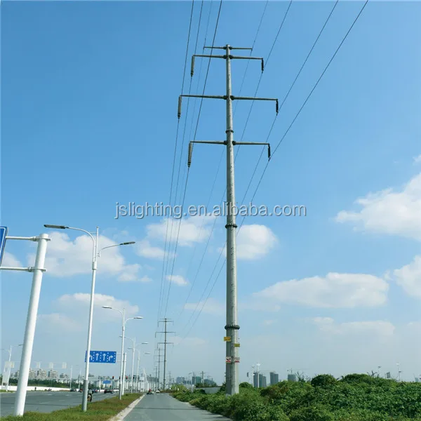 
High voltage electric power transmission galvanized steel antenna monopole tower 