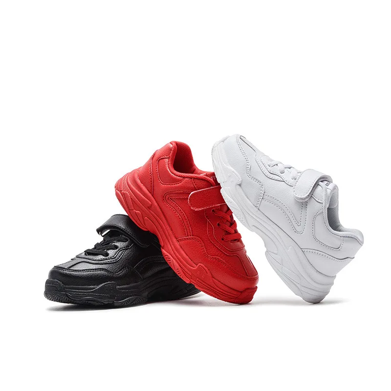 
china Girl Casual Sports Shoe Leather Boy Basketball Wholesale Shoe Kid Fashion Shoe 