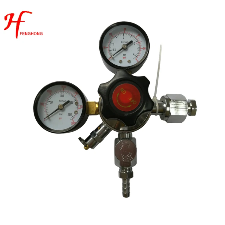 Manufacturer Ningbo Zhejiang pressure co2 gas beer regulator with gauge