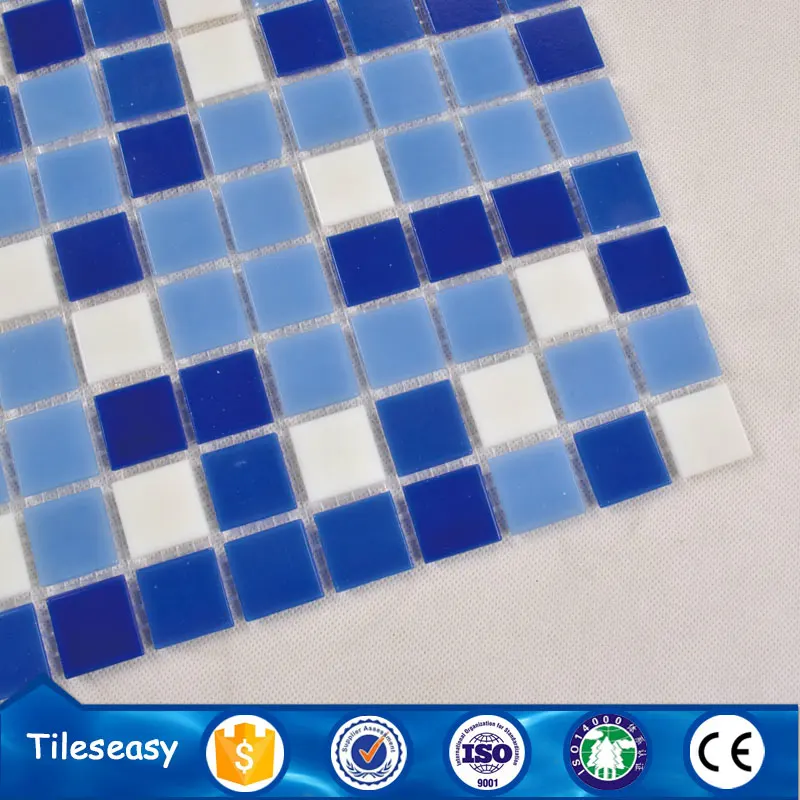 mix color glass mosaic tile production line for swimming pool tile