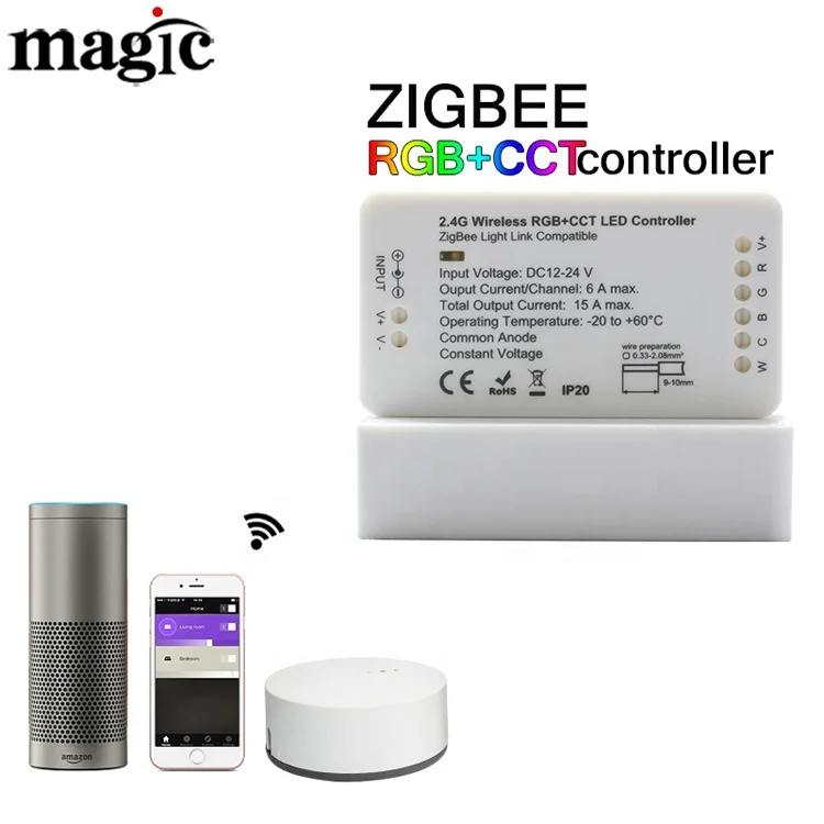 ZLL Zigbee C 008 12 В 180 Вт 24 360 световое соединение 2 4 г Светодиодная лента RGBW RGB CCT светодиодный контроллер