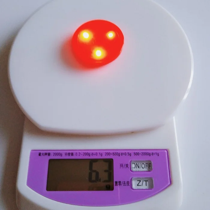 custom mini led round shape light with plastic shell for helmet decoration