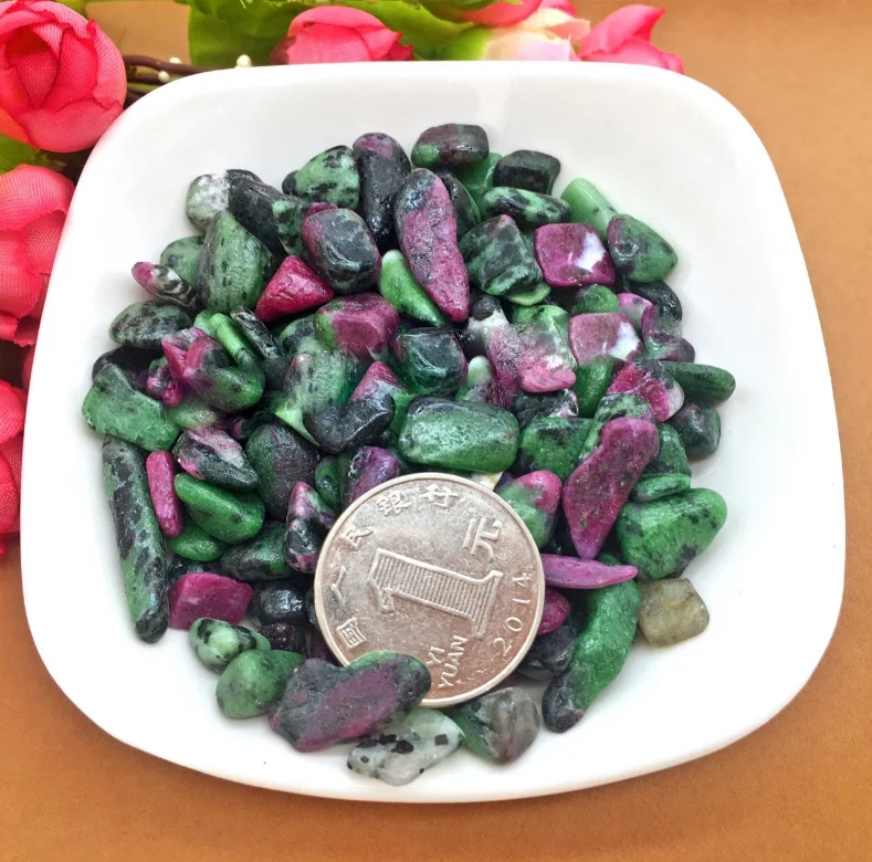 Bulk Natural Rough Ruby Zoisite Tumbled Stones