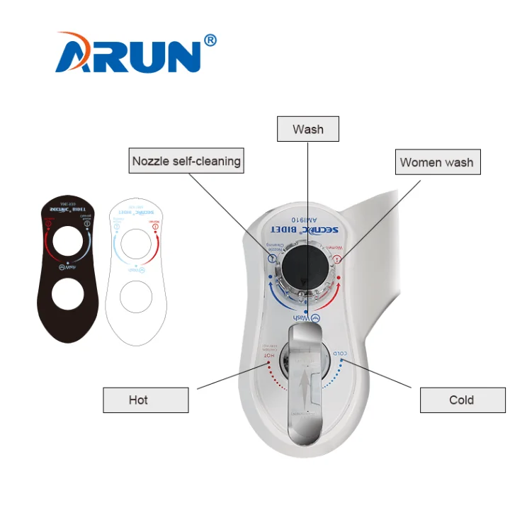 
910 Hot Water Bidet with Dual Nozzles smart vagina enema nozzle toilet bidet 