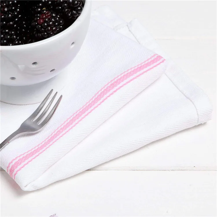 Classic 100% Cotton Stripe Kitchen Towels Dish Towels Perfect Bar Towel