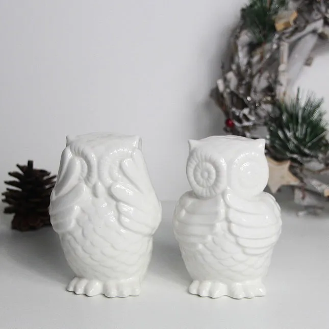 
 Красивые керамические статуи совы, белая сова для продажи  