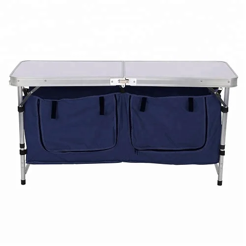 Portable collapsible easy-to-carry cooking table multifunctional camping picnic kitchen cabinet