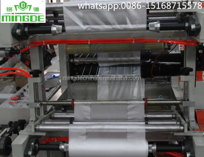 Double layer high speed make vest flat rolling bags machine plastic pe biodegradable polythen t-shirt roll bag making machine