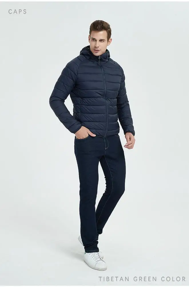 OEM Mens Winter Jackets and Coats New Fashion Solid Short Warm Windproof Waterproof Jacket Ultra Light Down Jacket Men