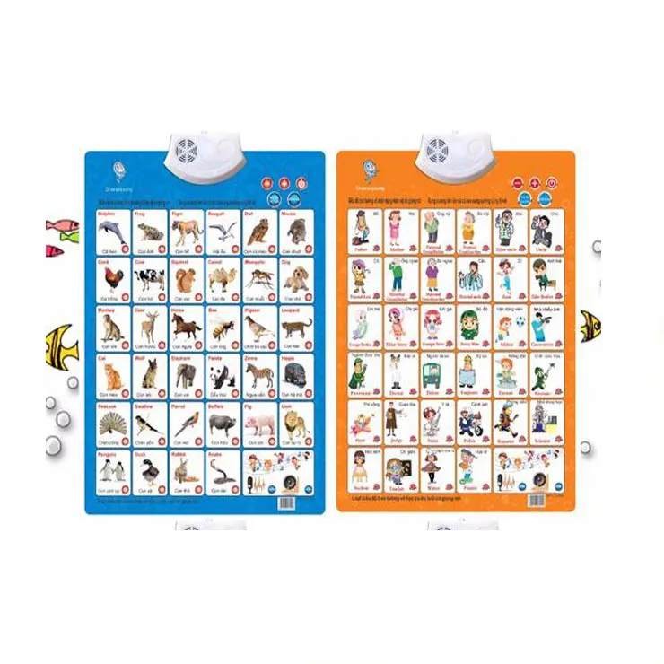 Wholesale Language Learning Audio Wall Chart for Children Education Sound Poster