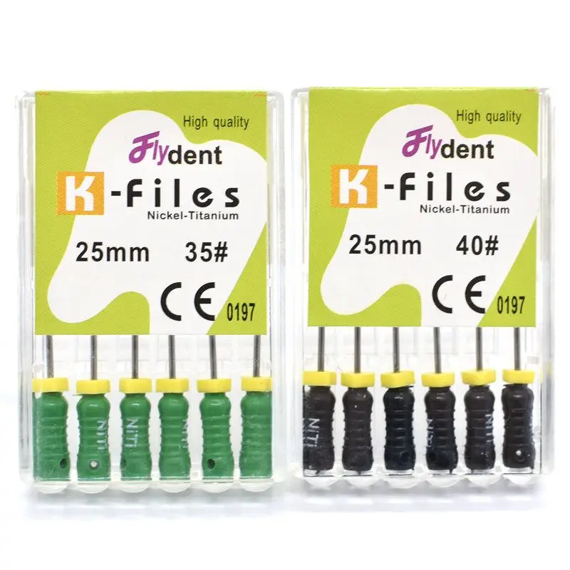 Dental NITI K files  nickel titanium hand use endondontic root canal  files 21mm 25mm 28mm 31mm