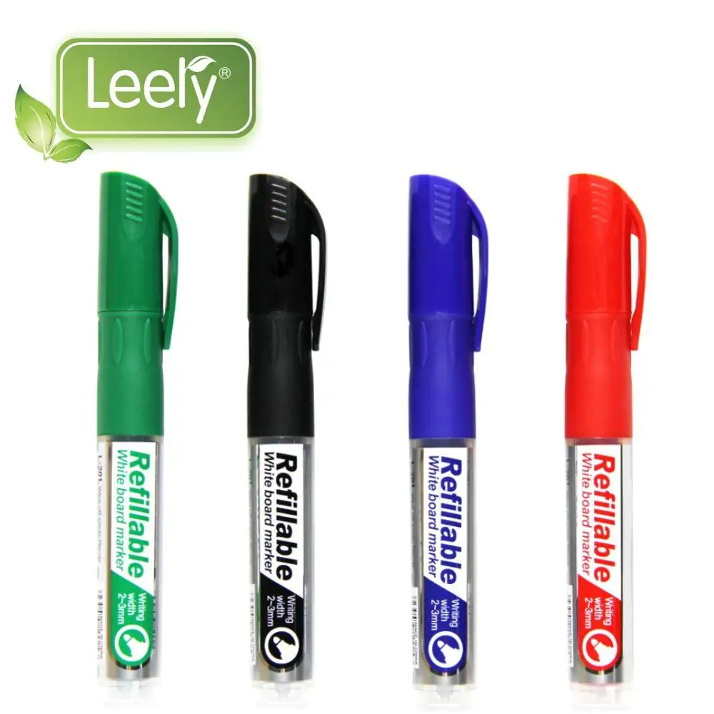non toxic refillable whiteboard markers pen with ink cartrige