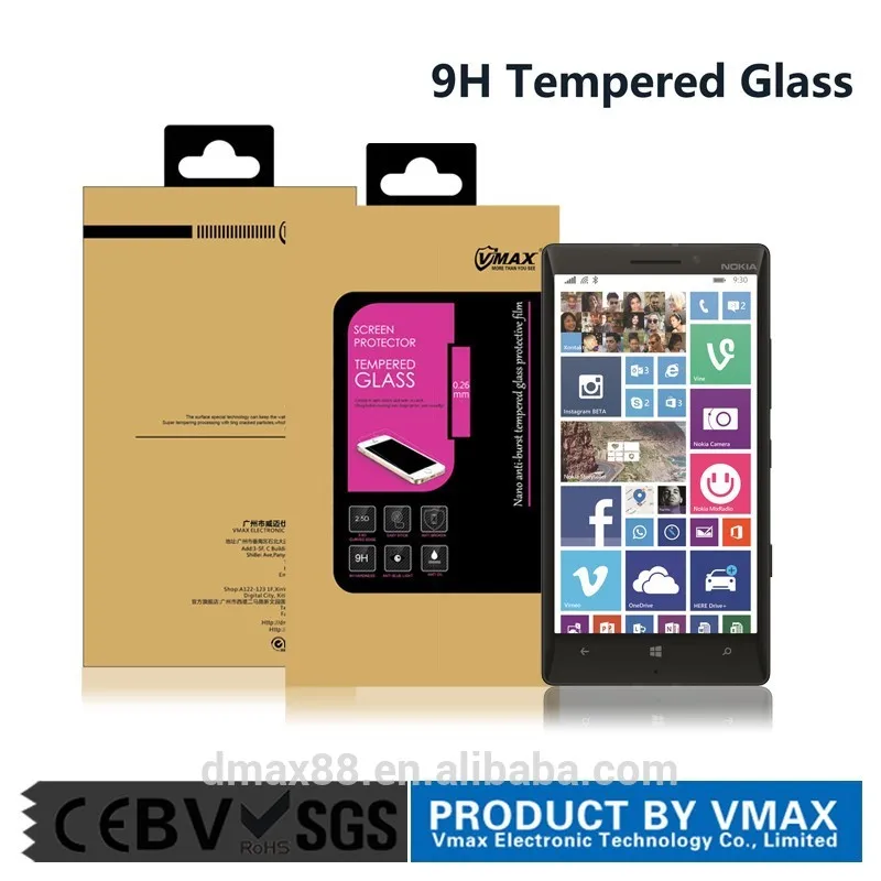 новые 9h 0.33mm закаленное стекло экрана протектор для nokia lumia 930