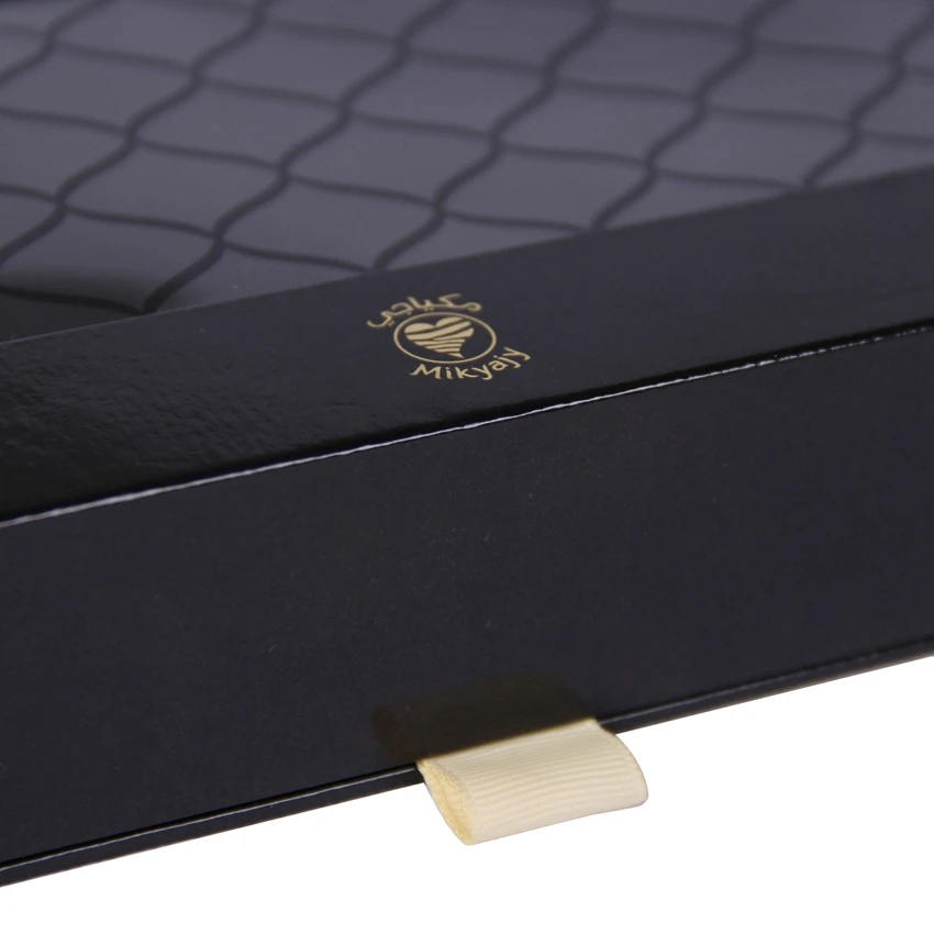 Custom black see through paper bow tie packaging gift box wholesale