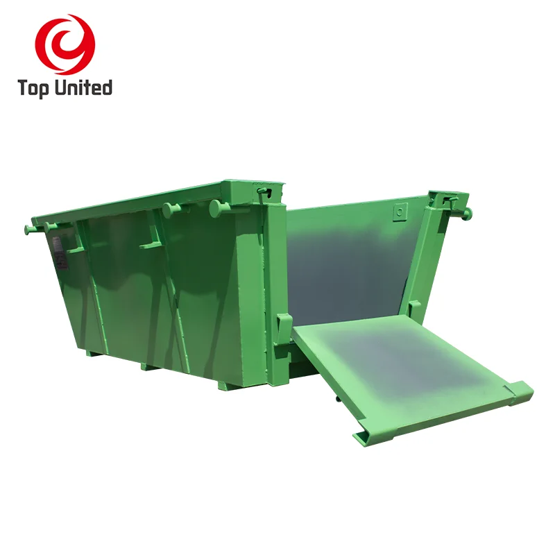 
eco-friendly materials iron metal skip waste trash bin 