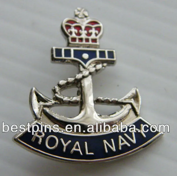 Значок на лацкан с якорем военно-морского флота 26 мм в сумке VELVETINE см.