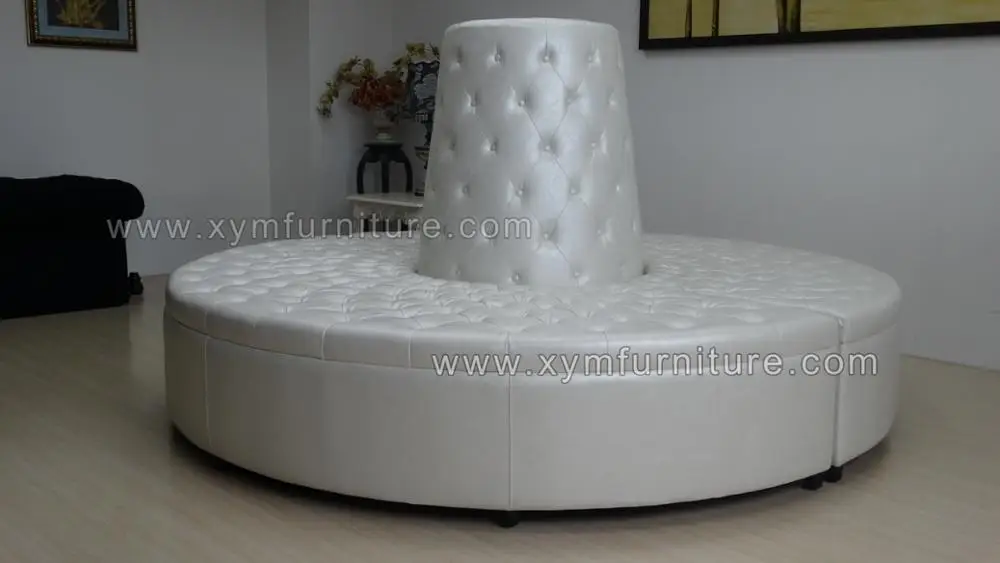 Wholesale discount 2017 durable half moon modern leather sectional sofa