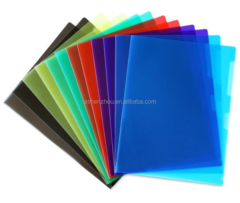 Best Seller Recycled Custom logo Printing A4 Plastic clear Document Holder Single Page PP Folding File Folder