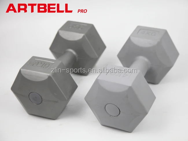 Пластиковые и песочные круглые треугольные шестигранные цементные гантели для упражнений на руку