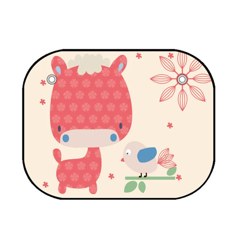 Car Window Foldable Cartoon Sunshade with Suction Cup