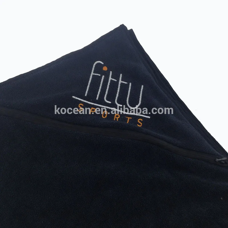 Kocean Gym Towel With Zipper Pocket Size Products China Wholesale Sport Towel