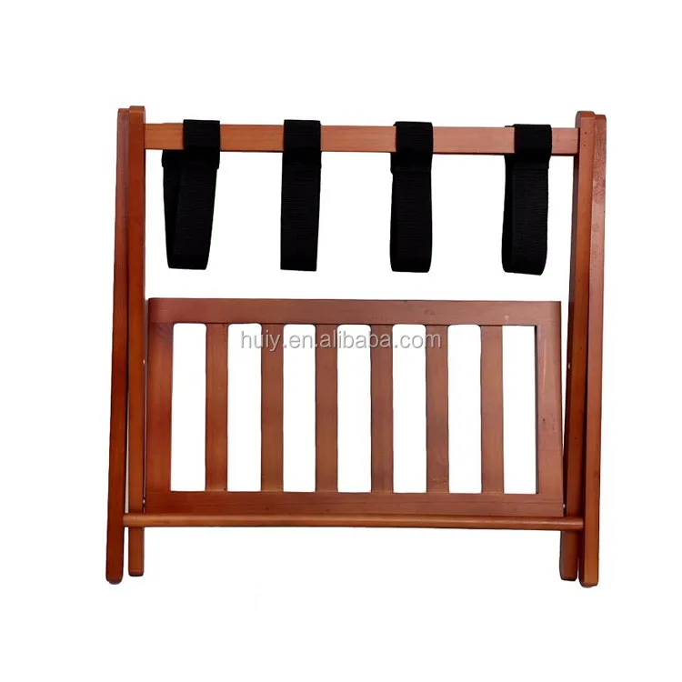 
high quality hotel wooden folding luggage rack design luggage stand 