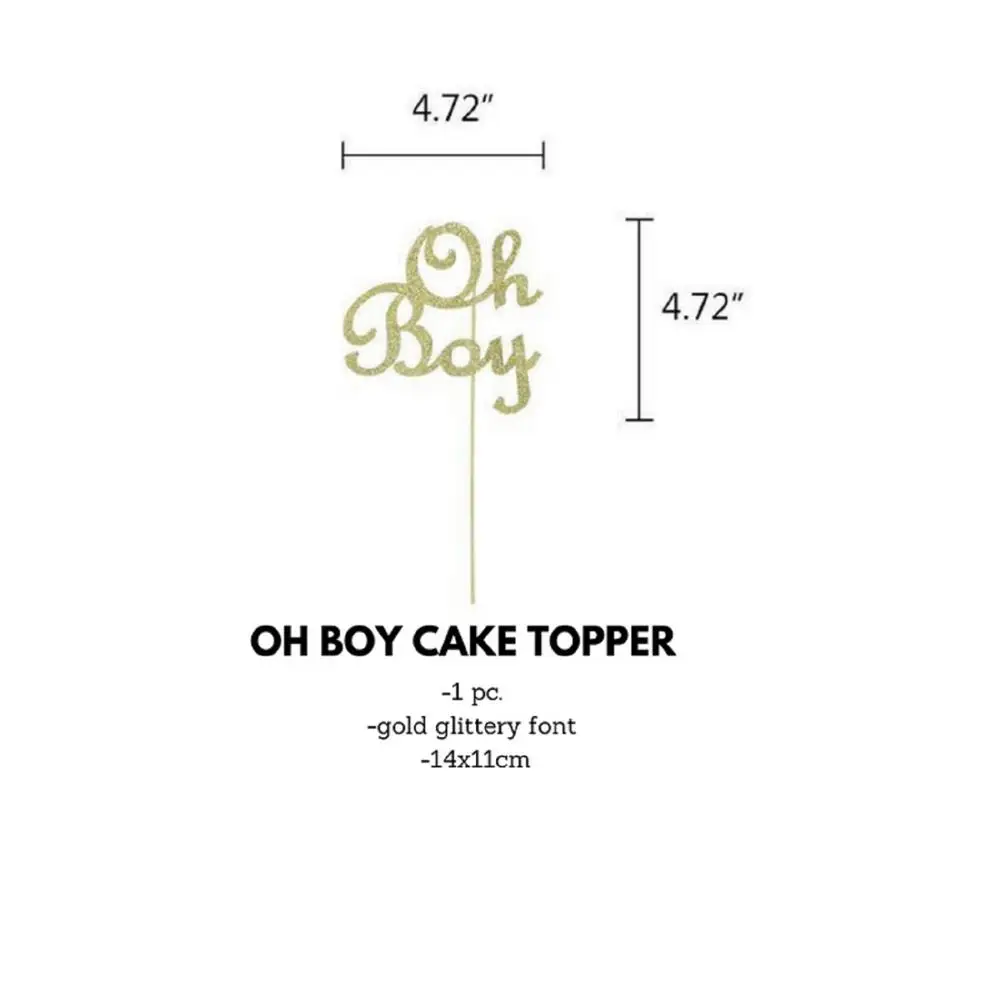 Baby boy shower decorations  Little Man Baby Shower Oh Boy Banner with Bow Tie  Oh Boy Cake Topper