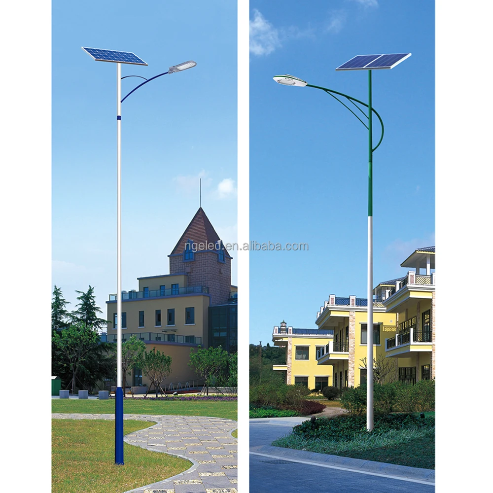 Aluminum Garden Street Light Pole Design OEM ODM Specifications Steel Solar Street Light with Pole