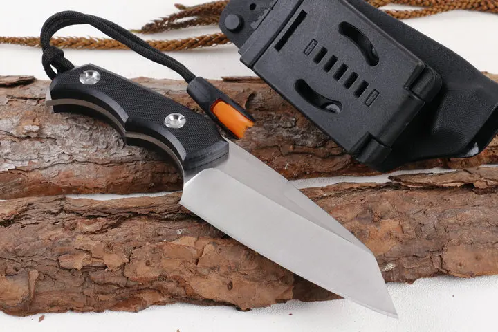 Stainless steel survival camping knife fixed blade knife with whistle and fire starter