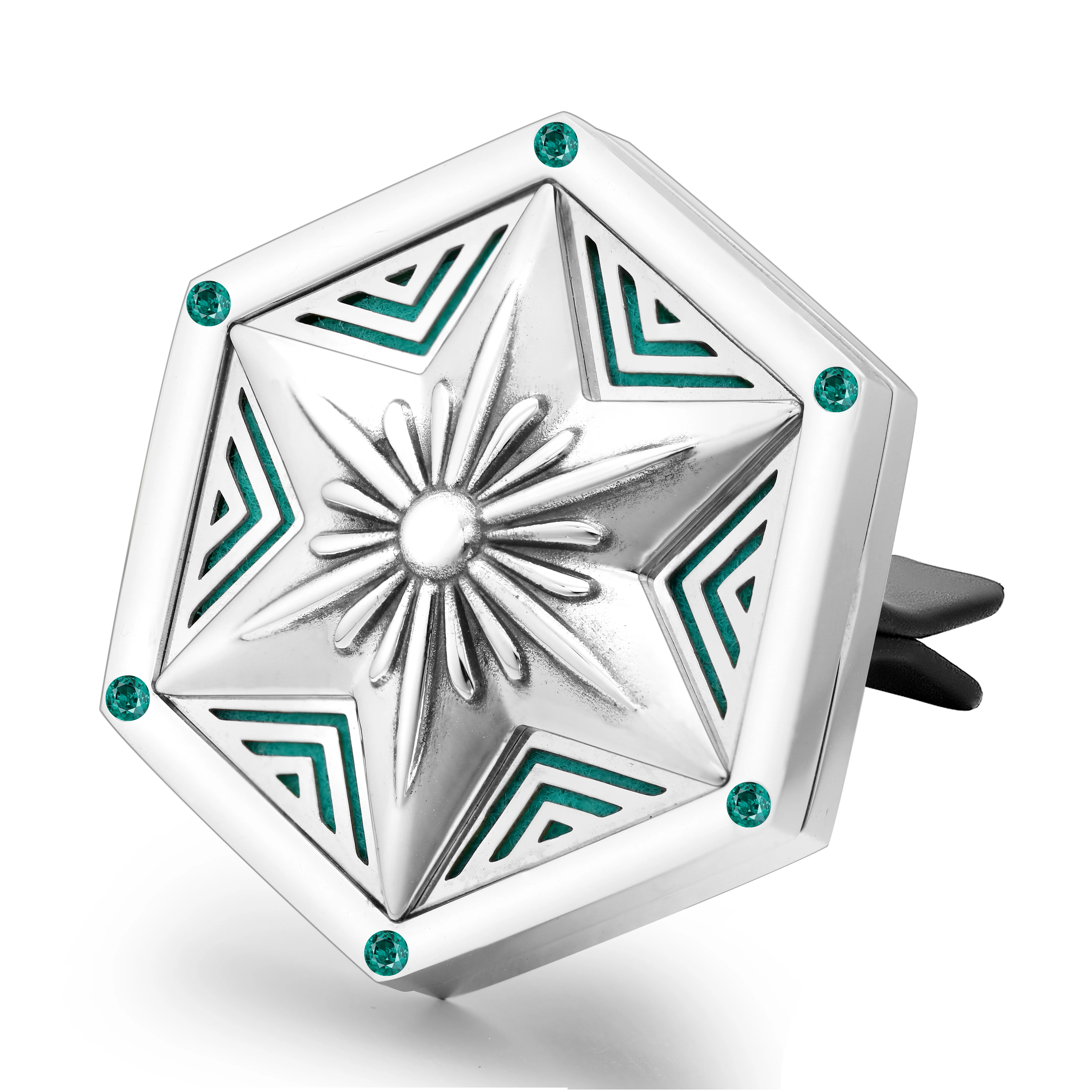 Wholesale hollow out stainless steel vent clip essential oil diffuser chinese car vent locket flavoring