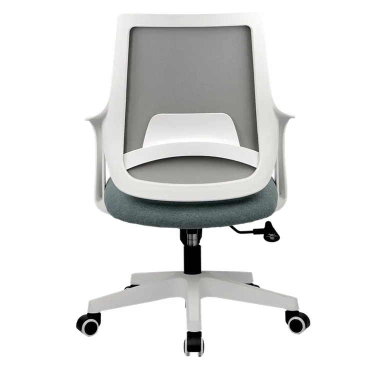 Hot selling black swivel reception seat big size height adjust armrest Executive Modern Mid Back Swivel office staff mesh chair