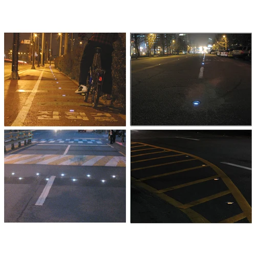 Burial Type Aluminum Alloy Waterproof IP68 Solar Powered (Charging) LED Cat Eye (Road Stud / Pavement Marker) MS-140