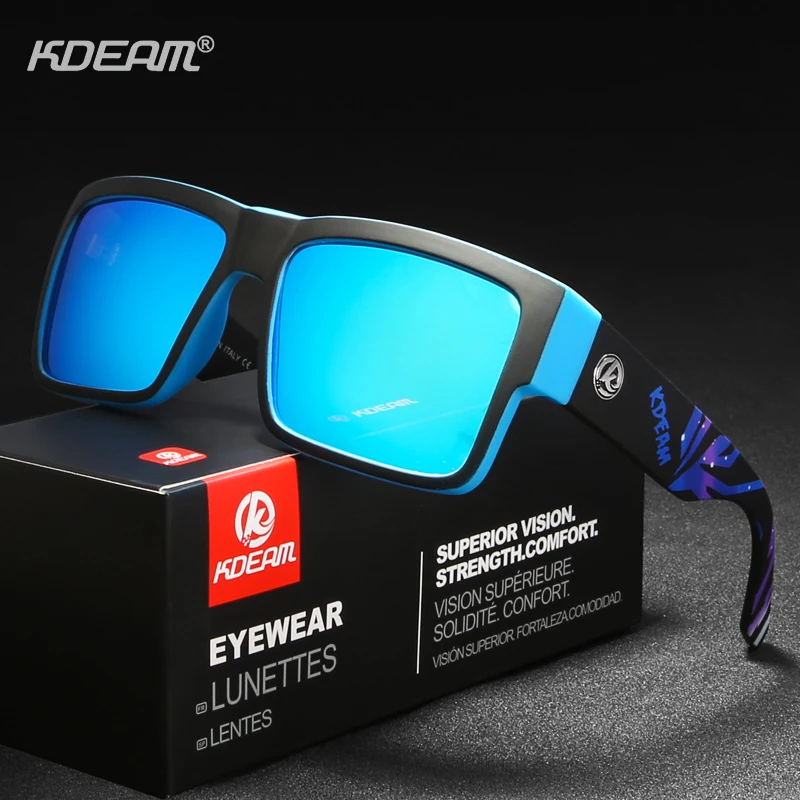 KDEAM Sun Shades Polarized Thickness Sunglasses New 2024 Designer Fashion UV Resistant Sunglasses with PC Frame
