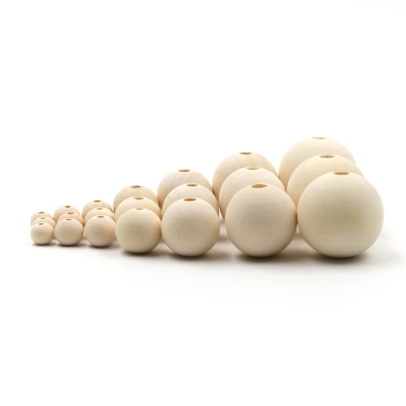 
Safe And Natural Baby Teether Beads 12mm 18mm 20mm Round Wood Beads 