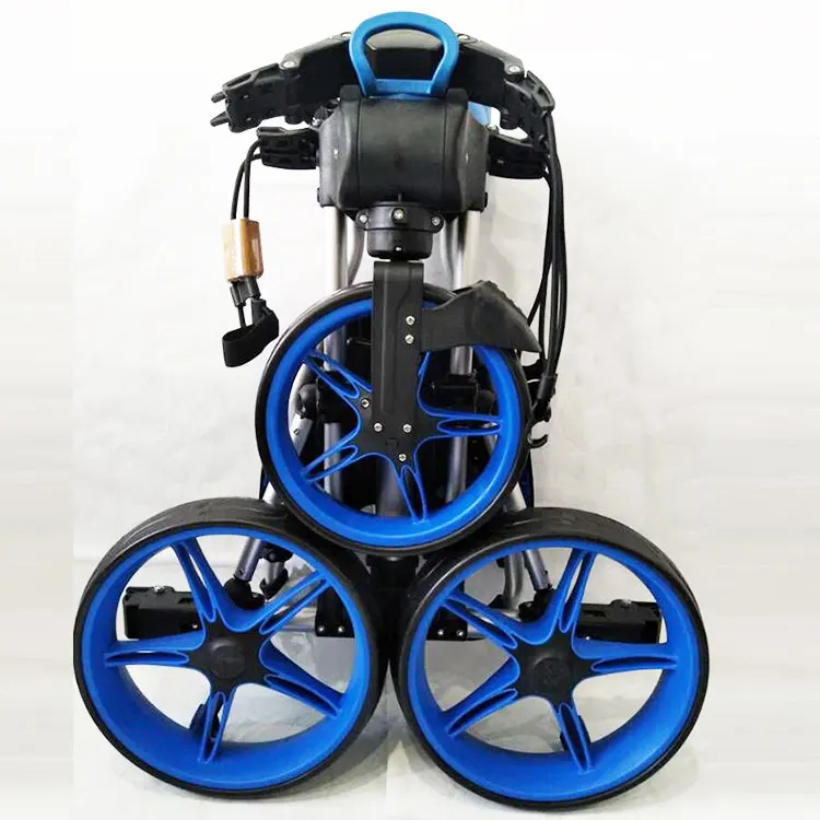 Новый дизайн, легкая 3-колесная плоская складная тележка для гольфа, колесо для гольфа 3 колеса