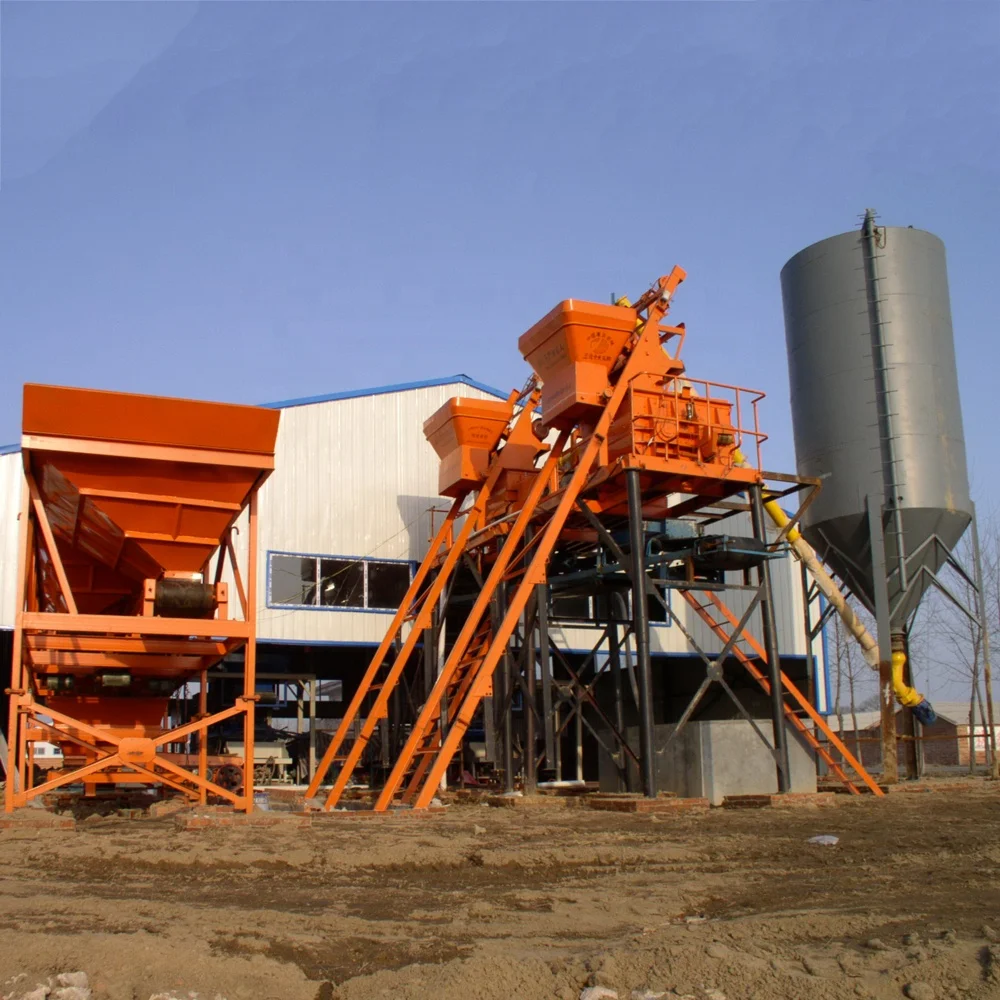 Factory price 60 m3 concrete batching plant  HZS 25  hopper  ready mixed concrete batching plant