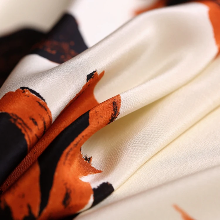 China factory wholesale cheap price printed silk satin fabric for dress